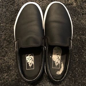 Leather perforated Vans
